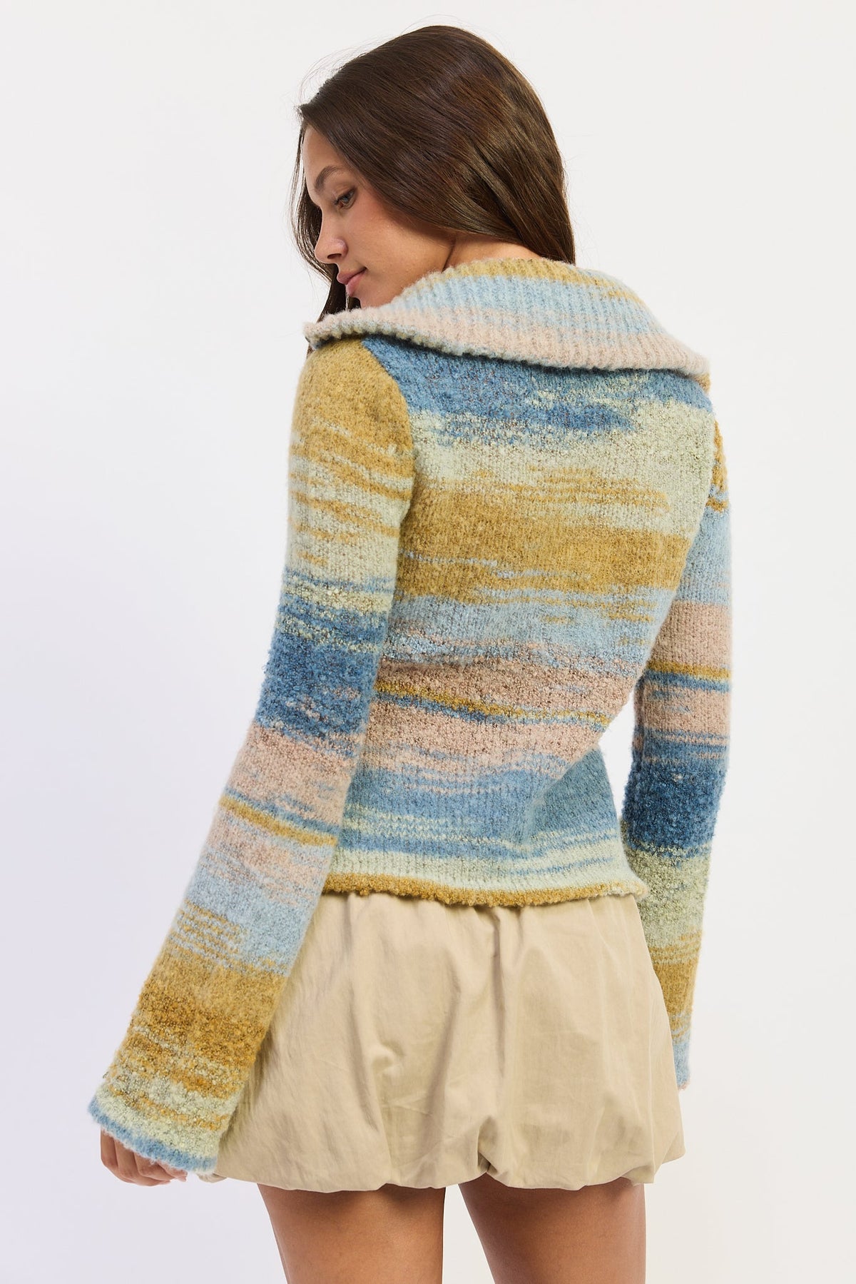 The Jolene Zip Knit Cardigan