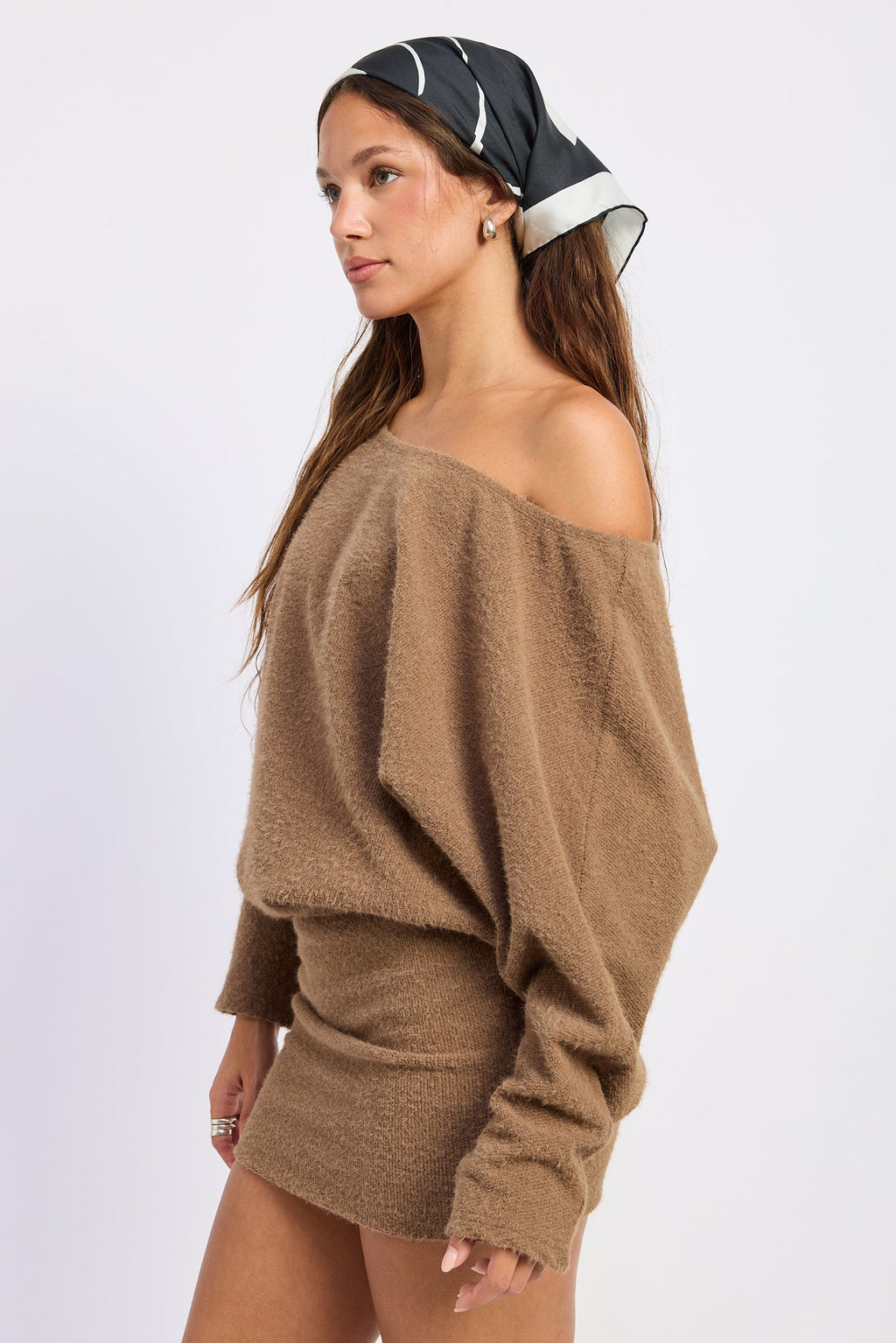 The Rosaline Asymmetrical Off-Shoulder Mini Dress