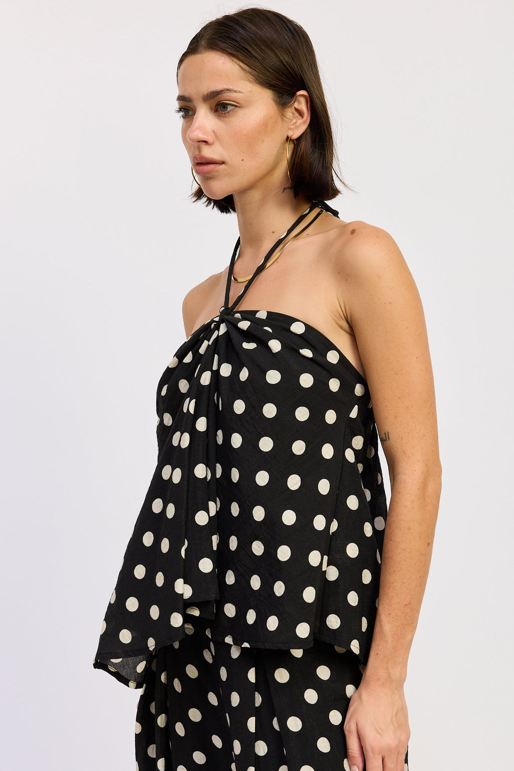 The Alice Polka Dot Open-Back Halter Top