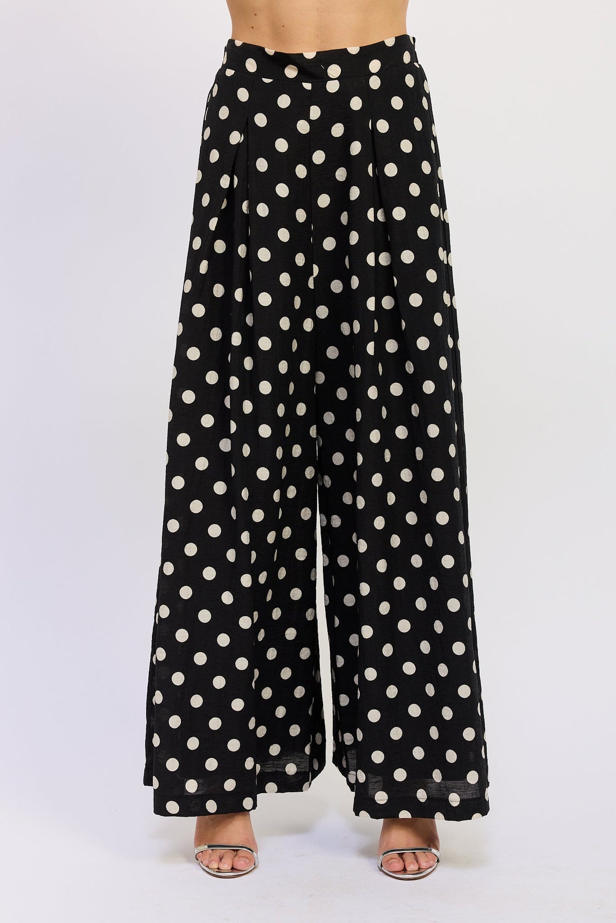 The Alice Polka Dot Wide-Leg Pants