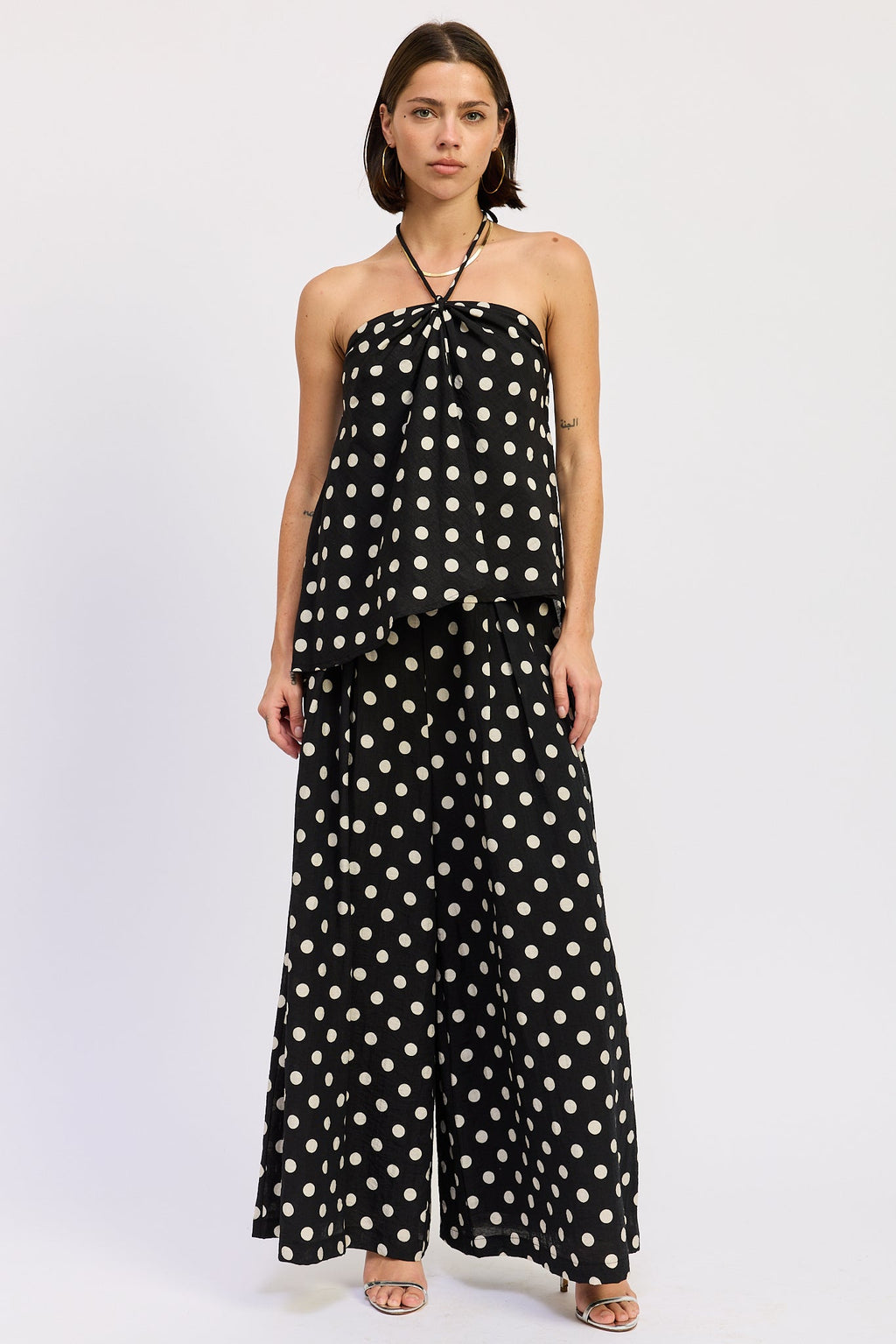 The Alice Polka Dot Wide-Leg Pants