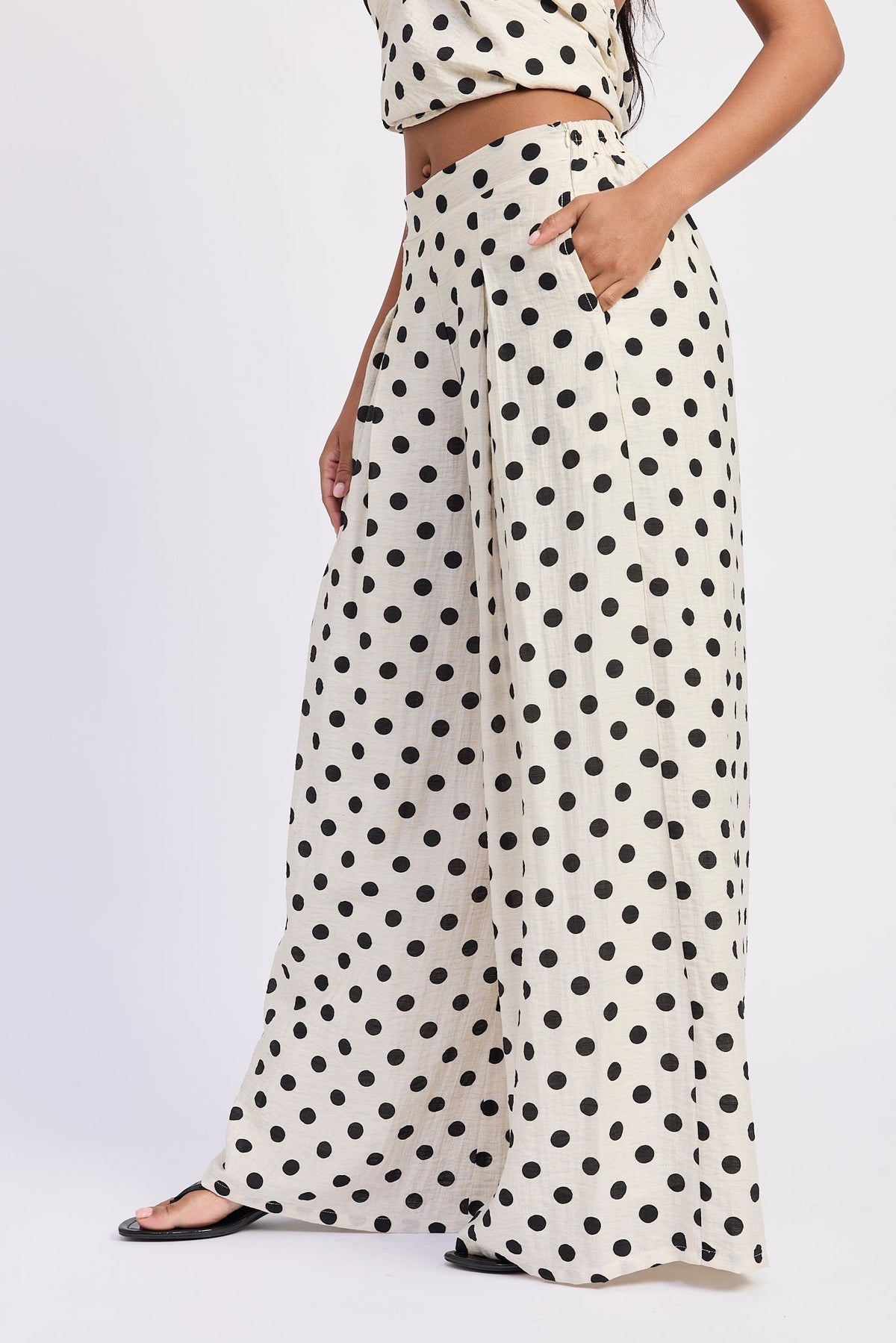 The Alice Polka Dot Wide-Leg Pants