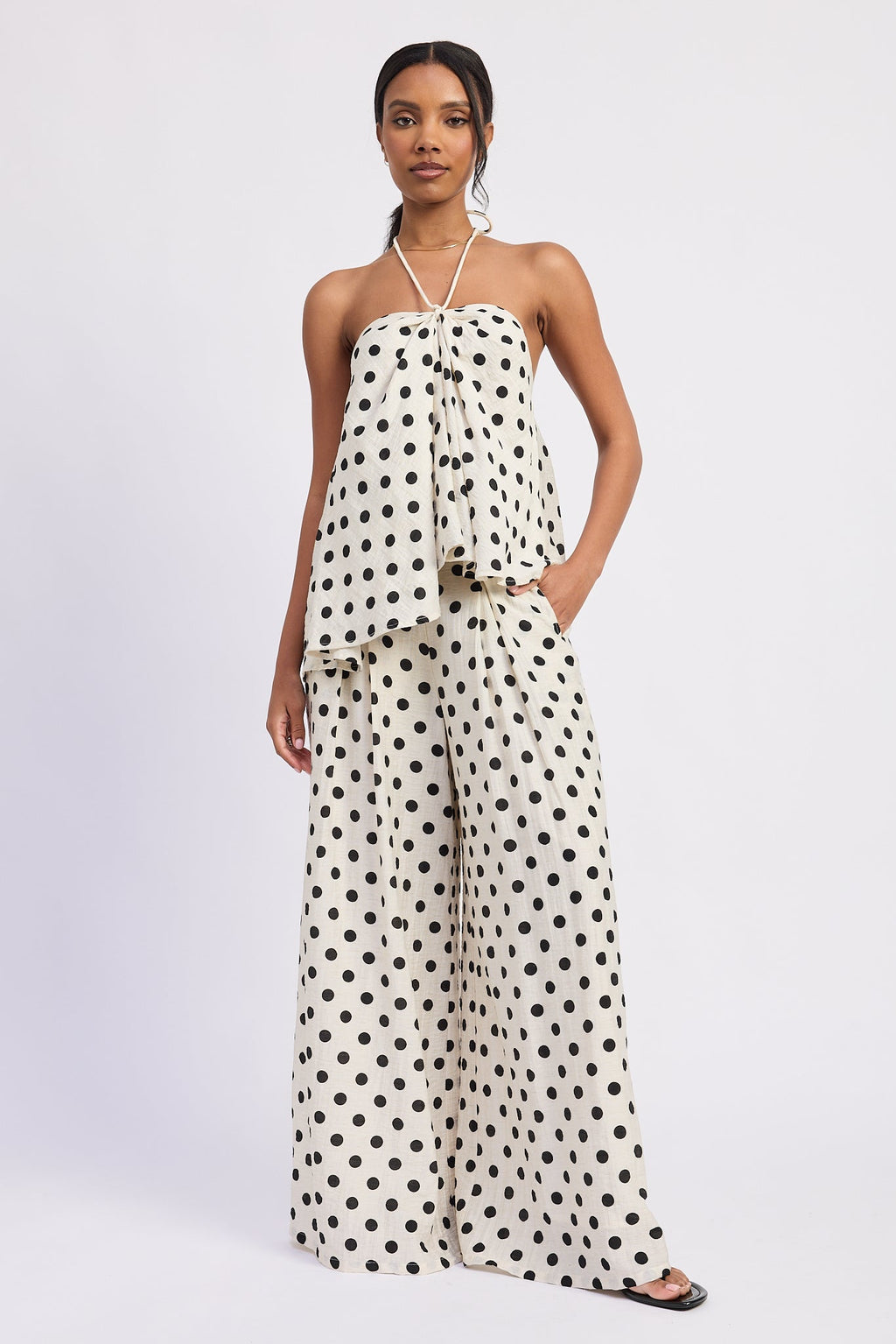The Alice Polka Dot Wide-Leg Pants