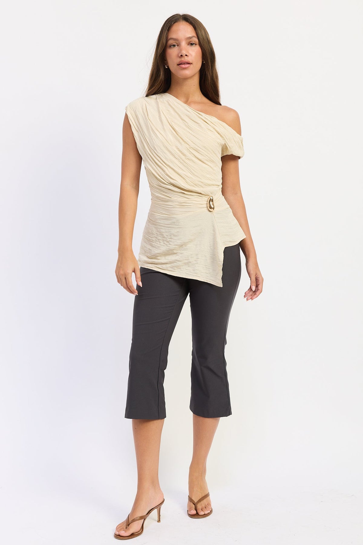 The Willow Asymmetrical Drape Top