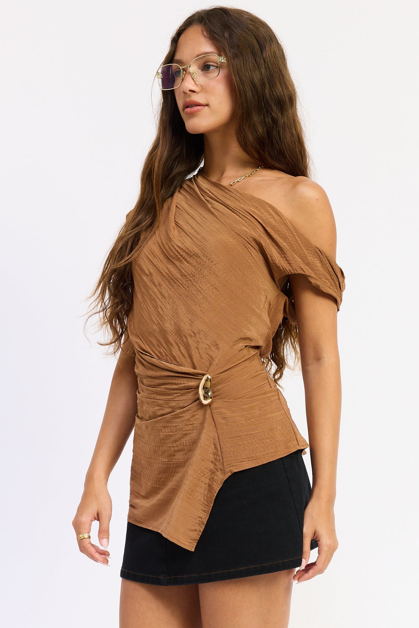 The Willow Asymmetrical Drape Top