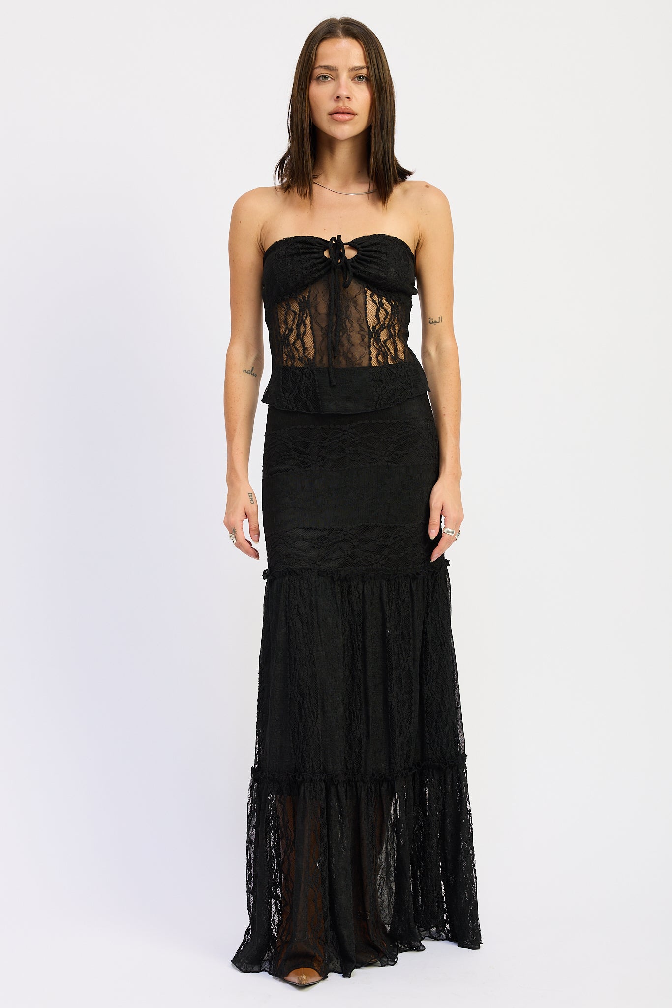 Romantic Lace Mermaid Maxi Skirt