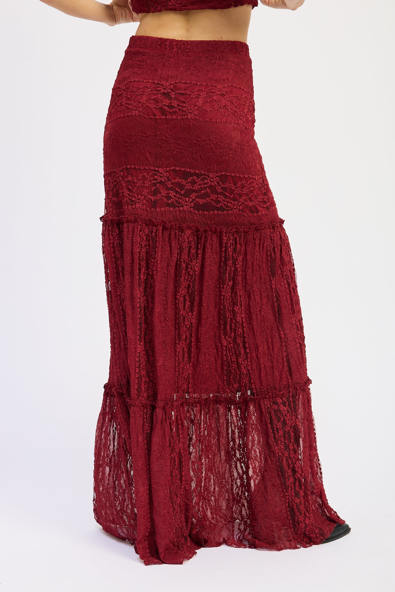 Romantic Lace Mermaid Maxi Skirt