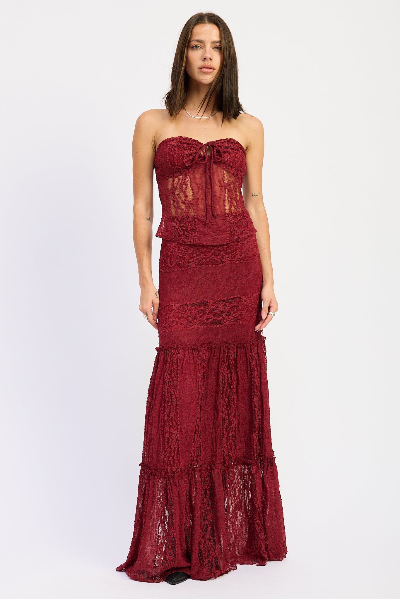 Romantic Lace Mermaid Maxi Skirt