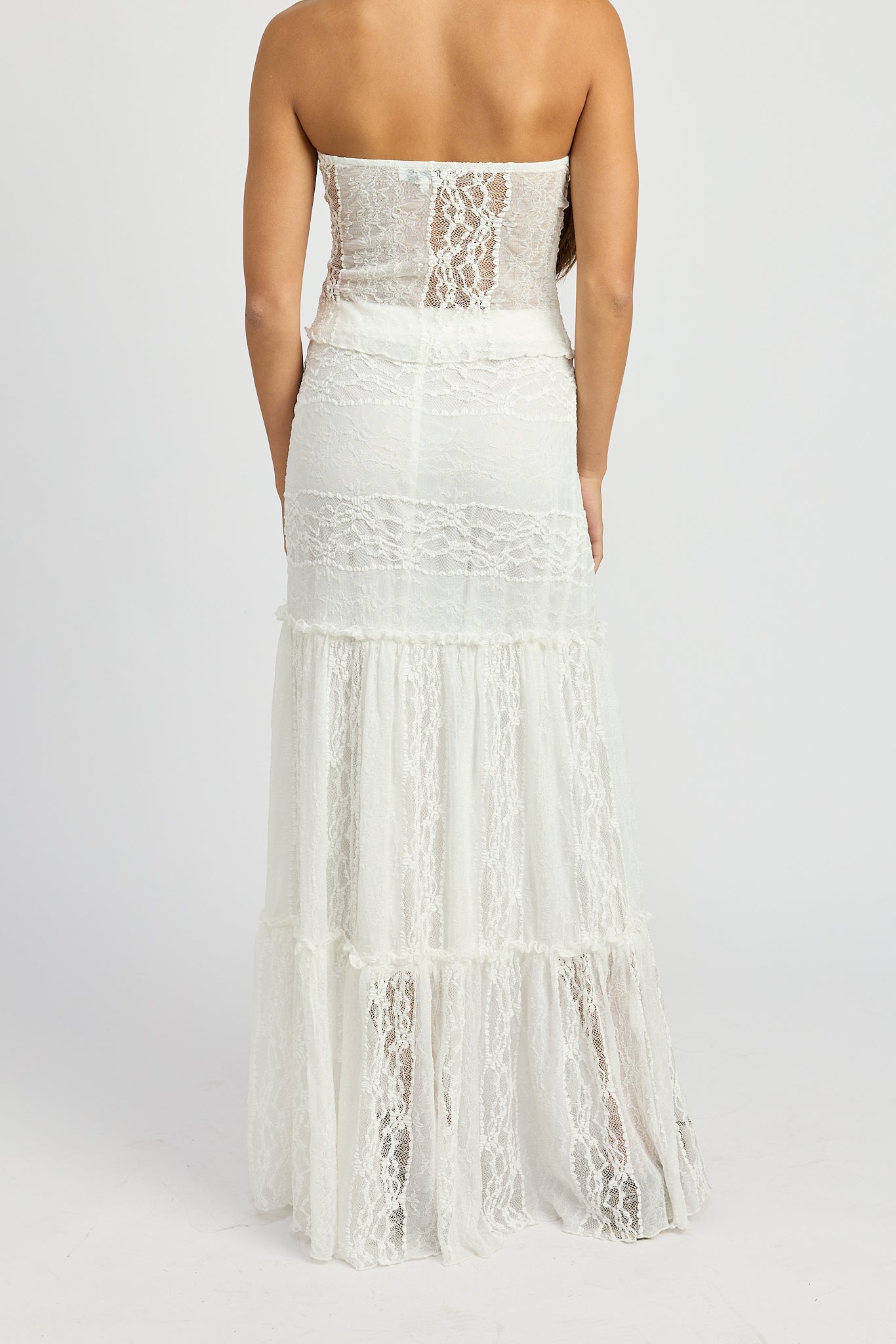 Romantic Lace Mermaid Maxi Skirt