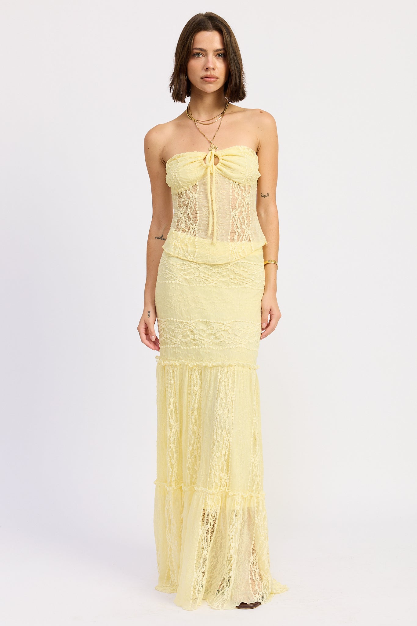 Romantic Lace Mermaid Maxi Skirt