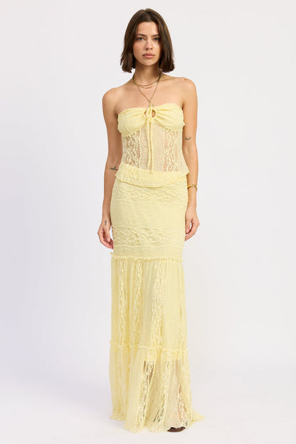 Romantic Lace Mermaid Maxi Skirt