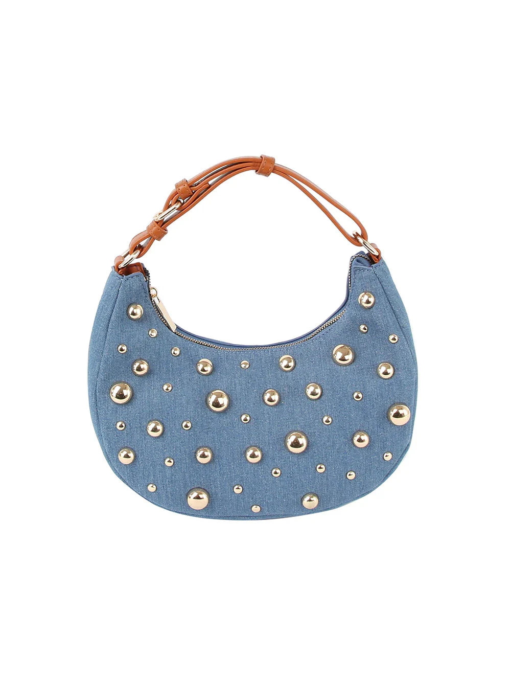 The Nova Studded Crescent Bag