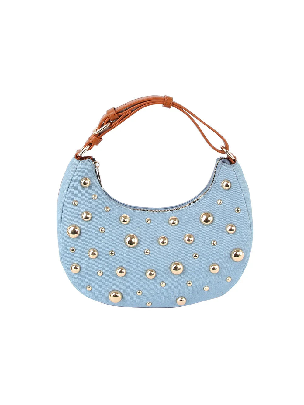 The Nova Studded Crescent Bag