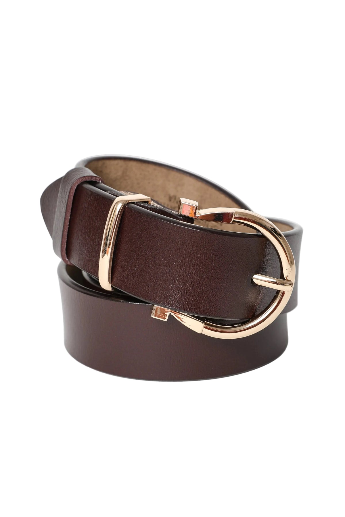 The Aurelia Horseshoe Statement Belt in brown