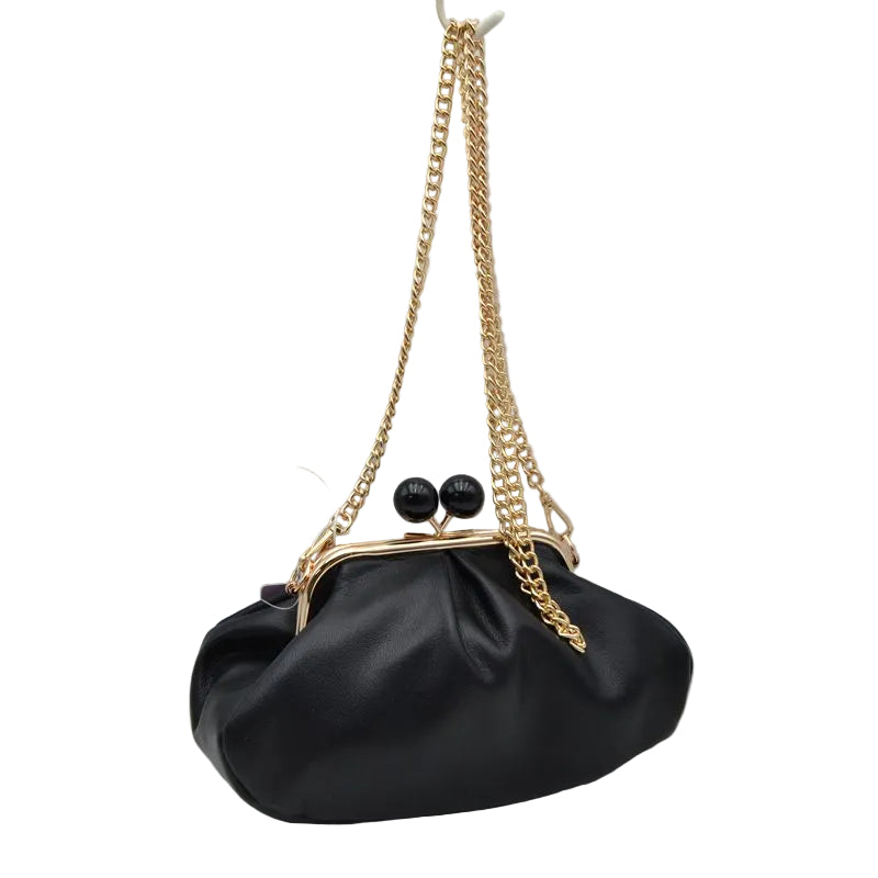 The Celeste Frame Shoulder Bag in Black