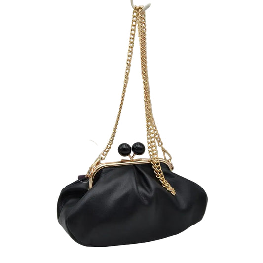 The Celeste Frame Shoulder Bag in Black
