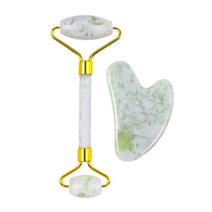 Jade Roller Gua Sha Beauty Massage Set