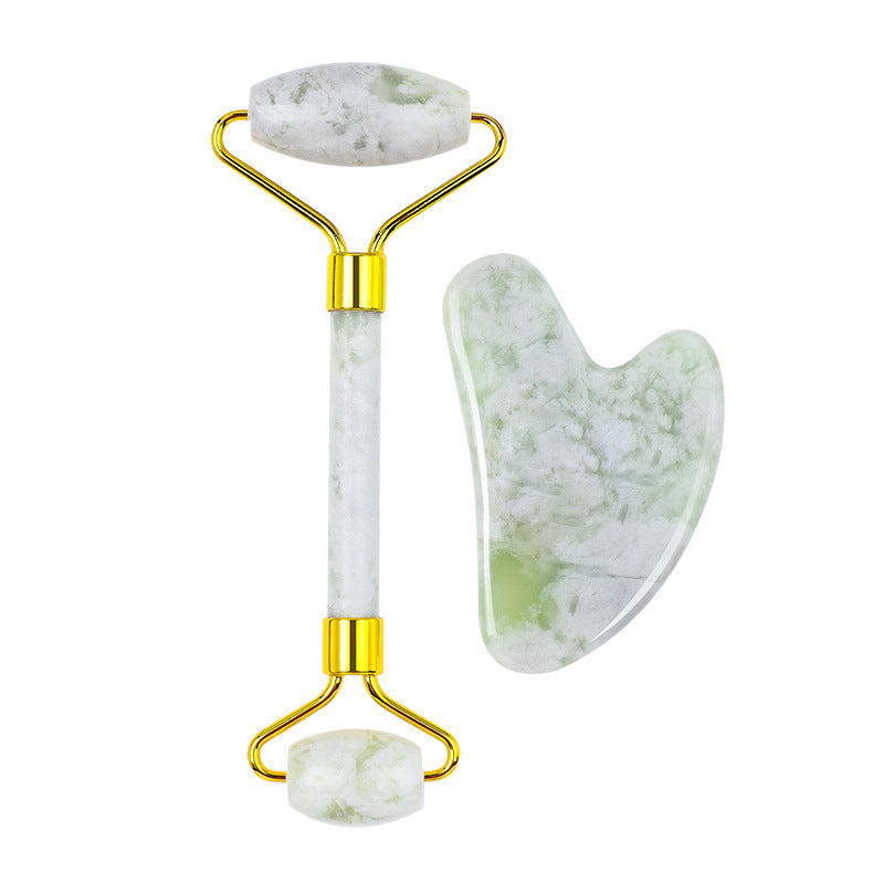 Jade Roller Gua Sha Beauty Massage Set