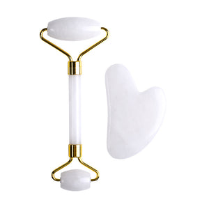 Jade Roller Gua Sha Beauty Massage Set