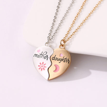 2PCS Set Mother Daughter Necklace Matching Heart Magnetic Pendant Fashion Gifts For Mother's Day - Mari’Anna Tees