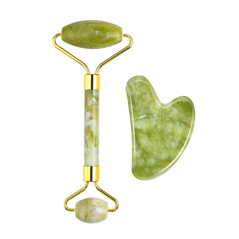 Jade Roller Gua Sha Beauty Massage Set