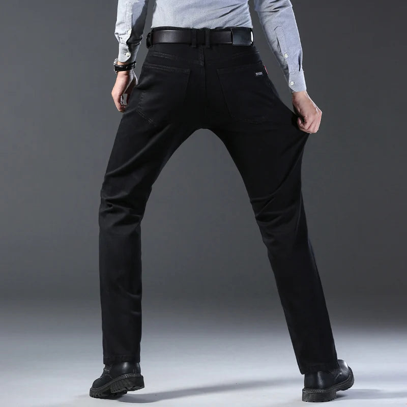 High-Quality Fashion Casual Cotton Black Denim Pants - Mari’Anna Tees