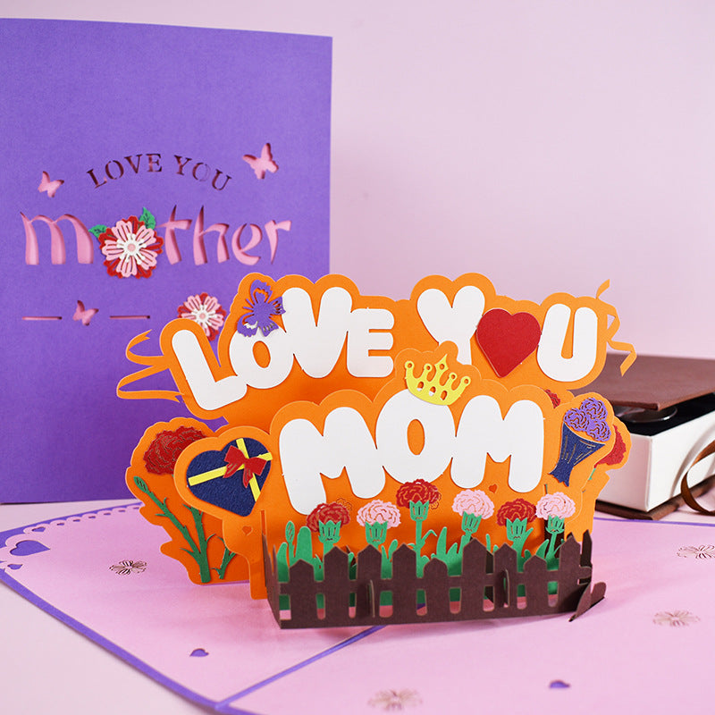 3D PopUp Mother’s Day Flower Bouquet Card 