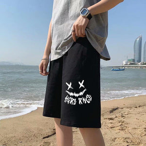 Men's Printed Summer Shorts Trending Loose Style Straight Sports Pants