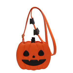 Cute Jack-o'-lantern Crossbody Bag With Bat Personalized Creative Women’s Bag