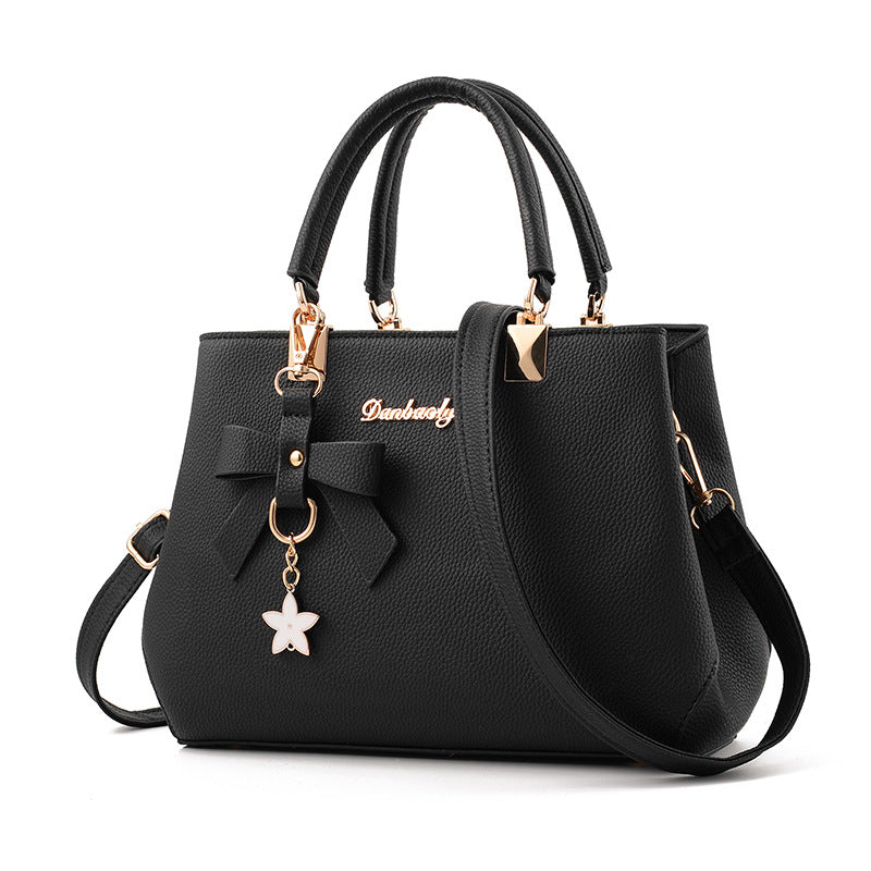 Women’s Shoulder Bag With Bow knot and Star Pendant Charm - Mari’Anna Tees