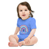 Load image into Gallery viewer, Rainbow Baby Heart Infant Loss Awareness Baby Short Sleeve One Piece - Mari’Anna Tees
