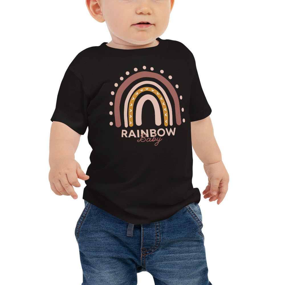 Rainbow Baby Boho Infant Loss Awareness Baby Short-Sleeve Tee - Mari’Anna Tees