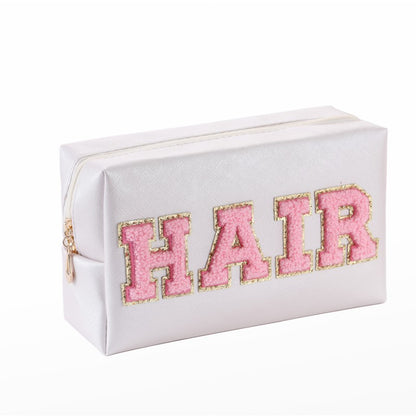 Embroidery Letter Waterproof Travel Toiletries Bag - Mari’Anna Tees