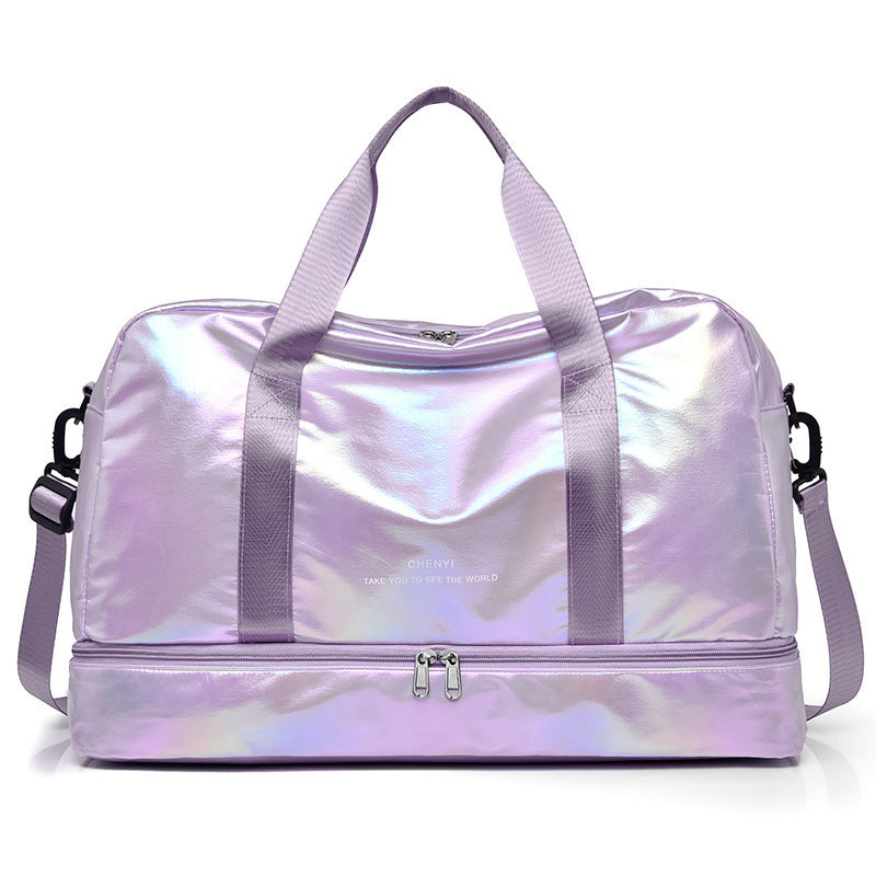 Large Capacity Holographic Duffel Bag with Strap