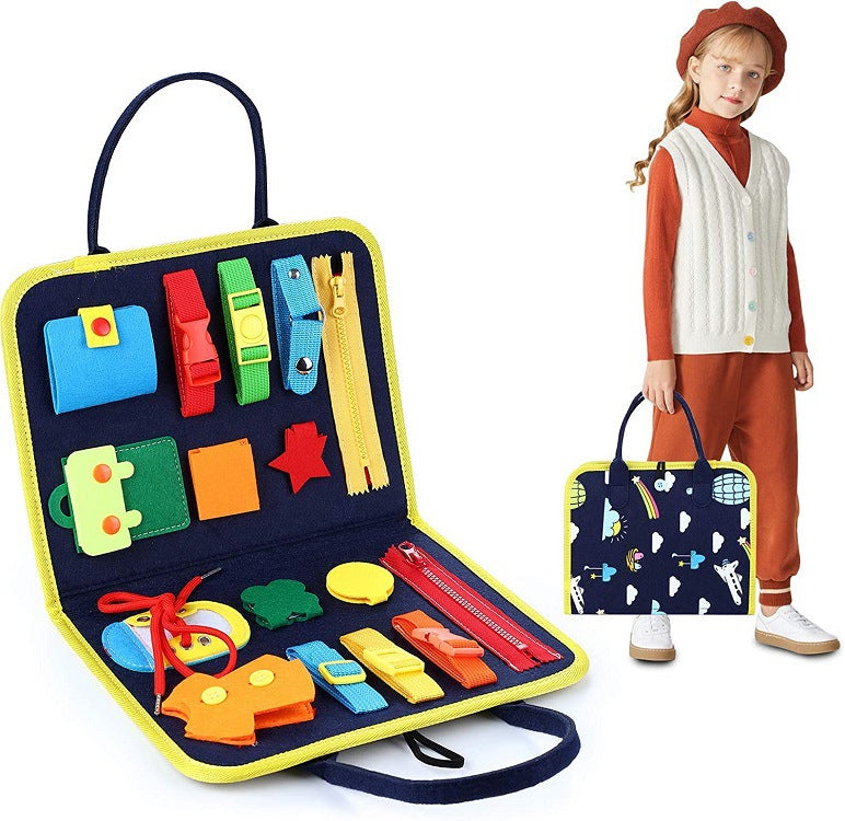 Children's Busy Board Dressing And Buttoning Early Education Learning Toy