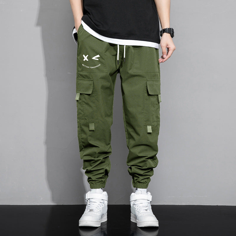 Men's New Trendy Loose Cargo Pants Versatile Outdoor Multi-pocket Style - Mari’Anna Tees