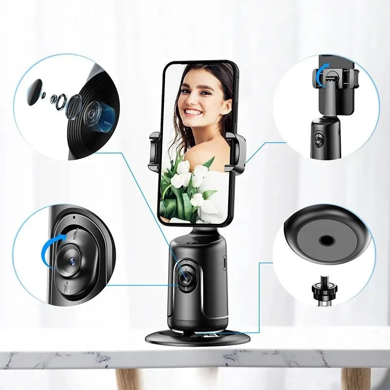 Hands-Free Hero: 360° Auto Face Tracking Camera for Creators & Vloggers