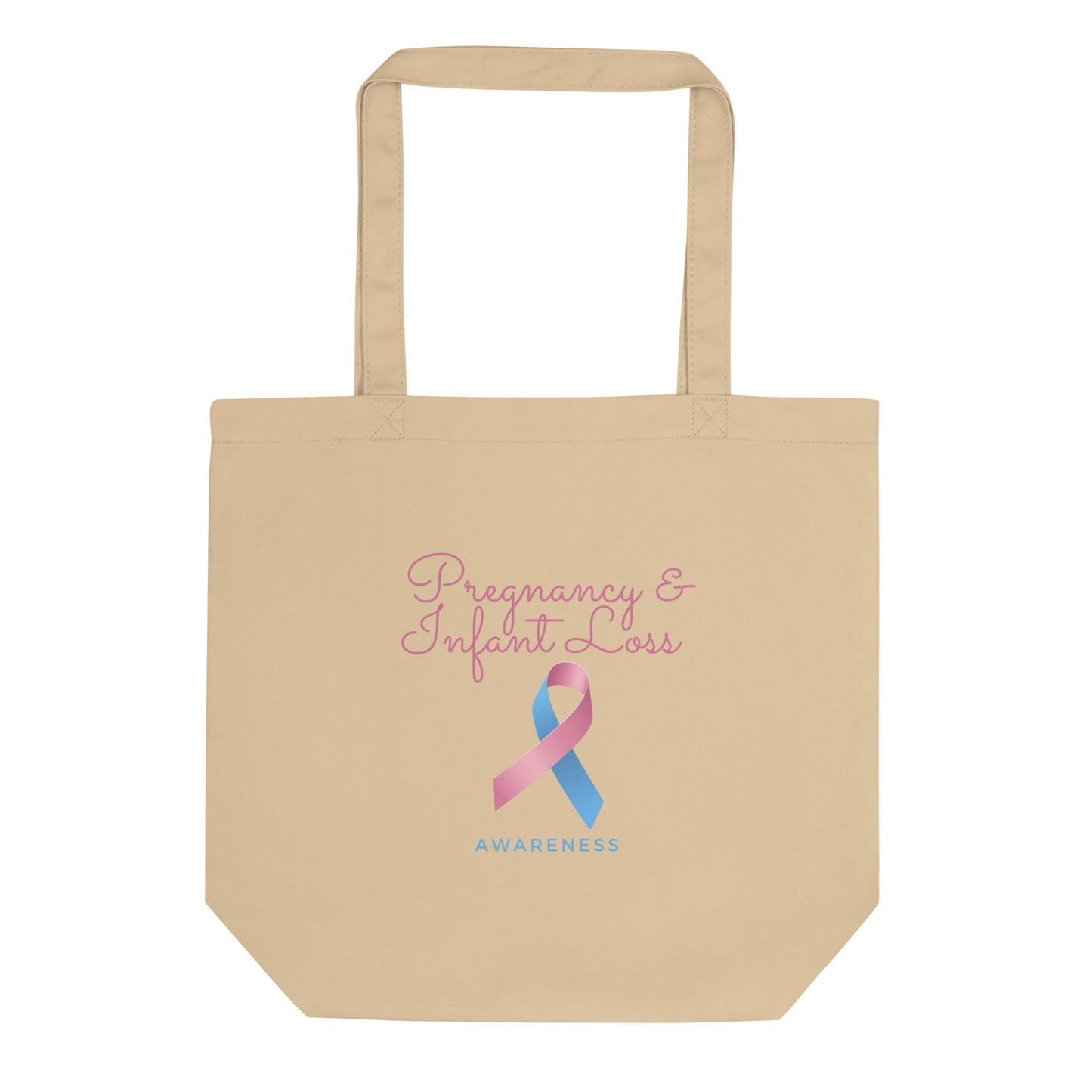 Pregnancy and Infant Loss Awareness Ribbon Eco Tote Bag - Mari’Anna Tees