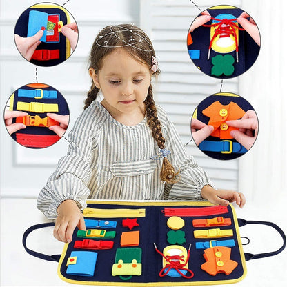 Children's Busy Board Dressing And Buttoning Early Education Learning Toy - Mari’Anna Tees