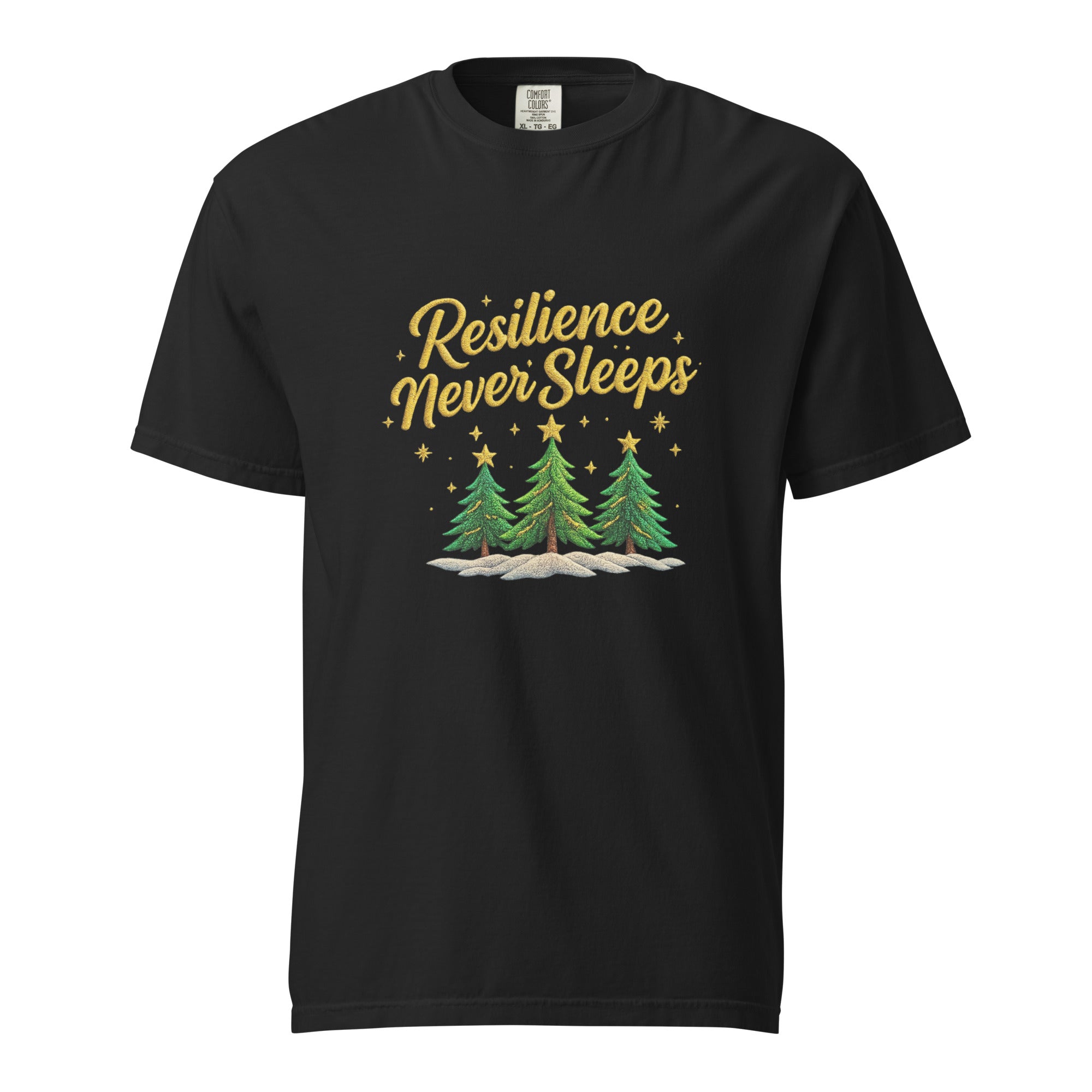 Resilience Never Sleeps Tee – Motivational Christmas Edition Shirt | Detroit to Dallas Inspired Holiday Graphic