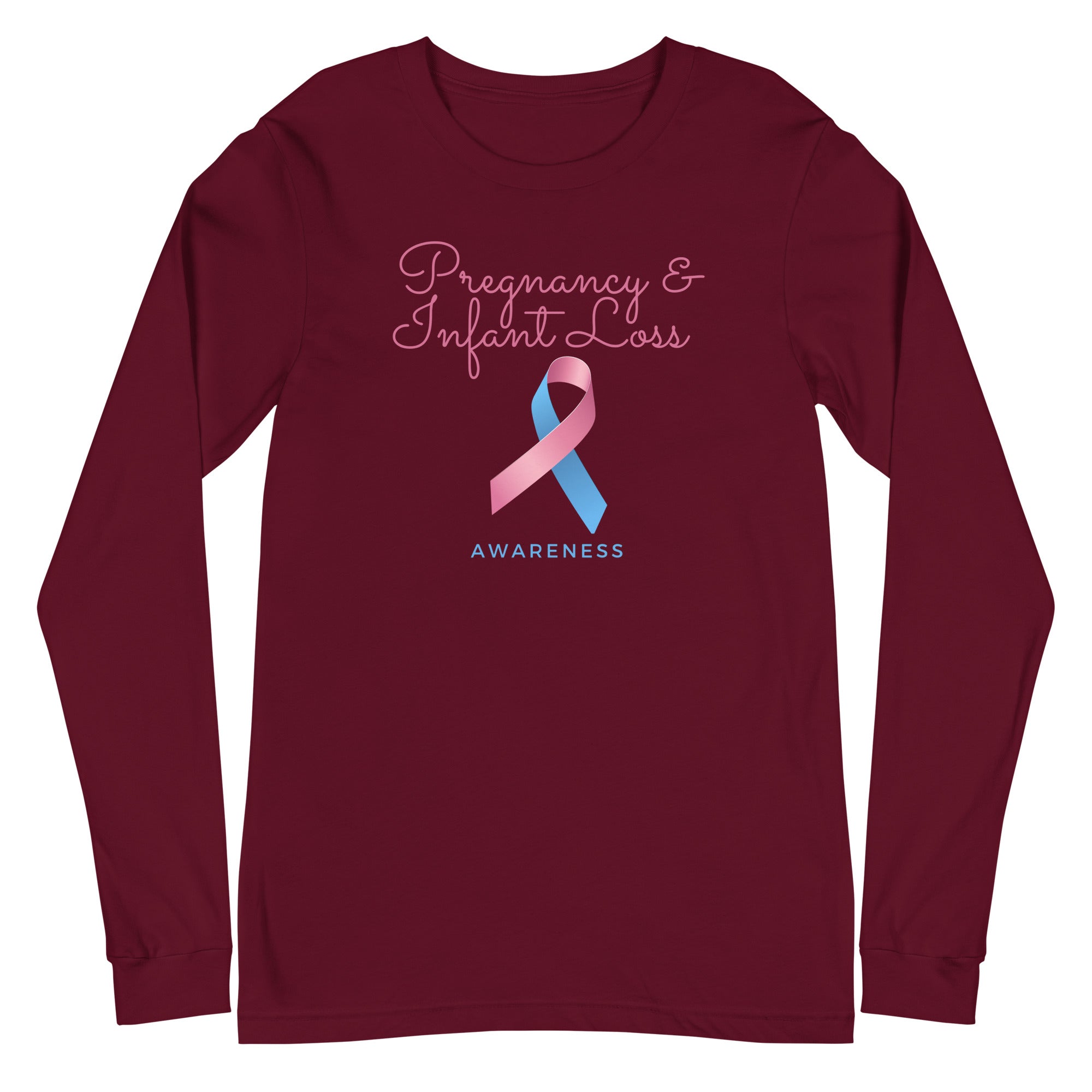 Pregnancy and Infant Loss Awareness Ribbon Unisex Long Sleeve Tee - Mari’Anna Tees