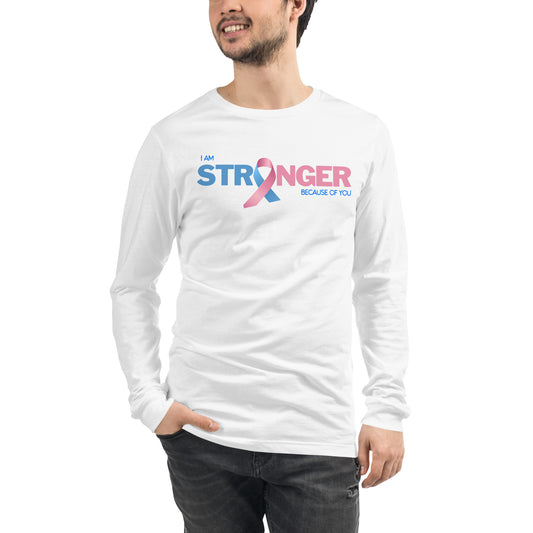 I am Stronger Because of You Unisex Long Sleeve Tee