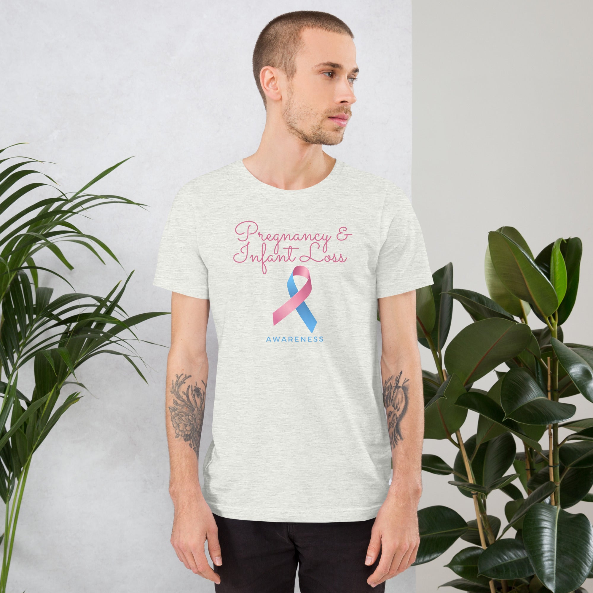 Pregnancy & Infant Loss Awareness Ribbon Unisex T-Shirt - Mari’Anna Tees