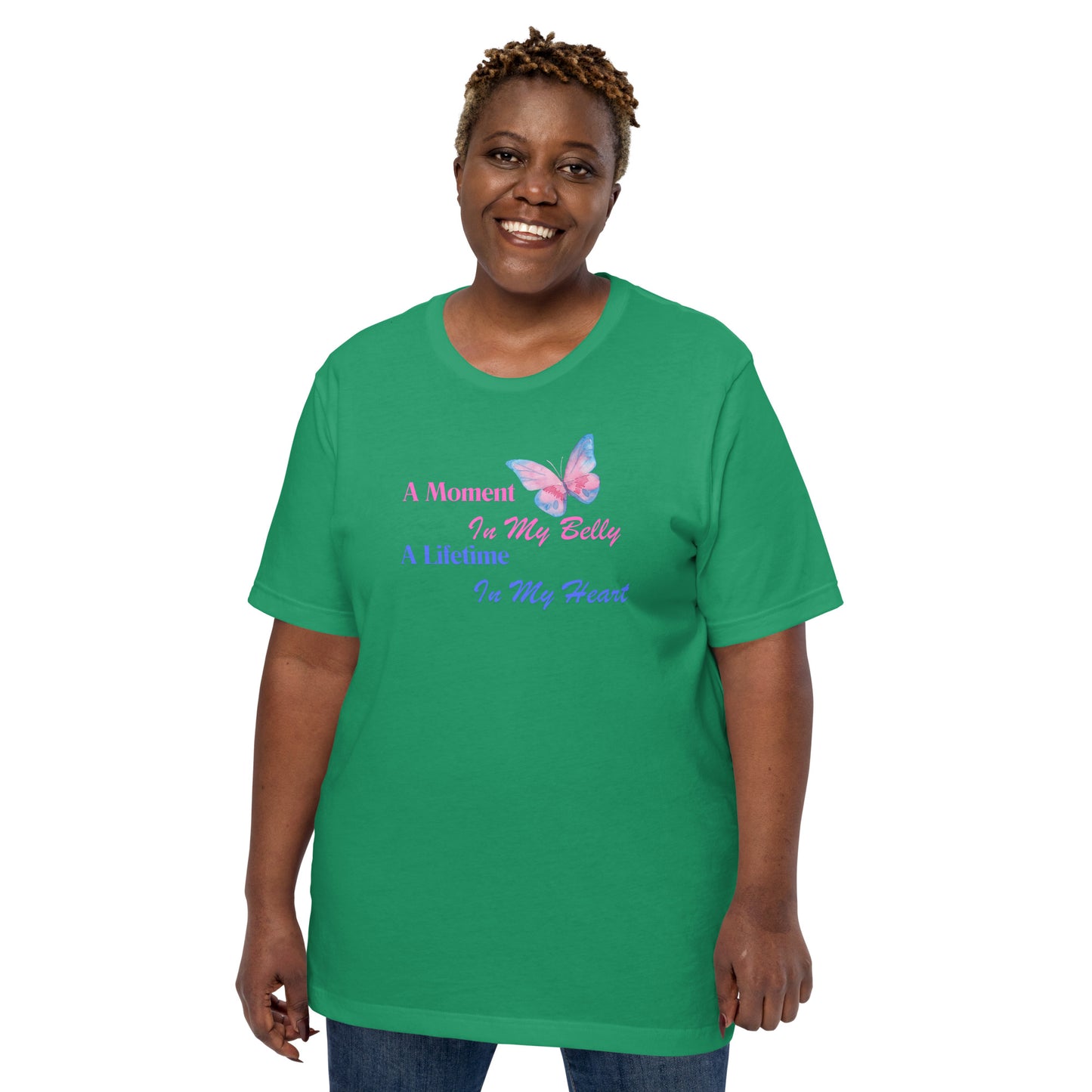 A Moment in my Belly A Lifetime in my Heart Pregnancy Loss Awareness Unisex t-shirt - Mari’Anna Tees