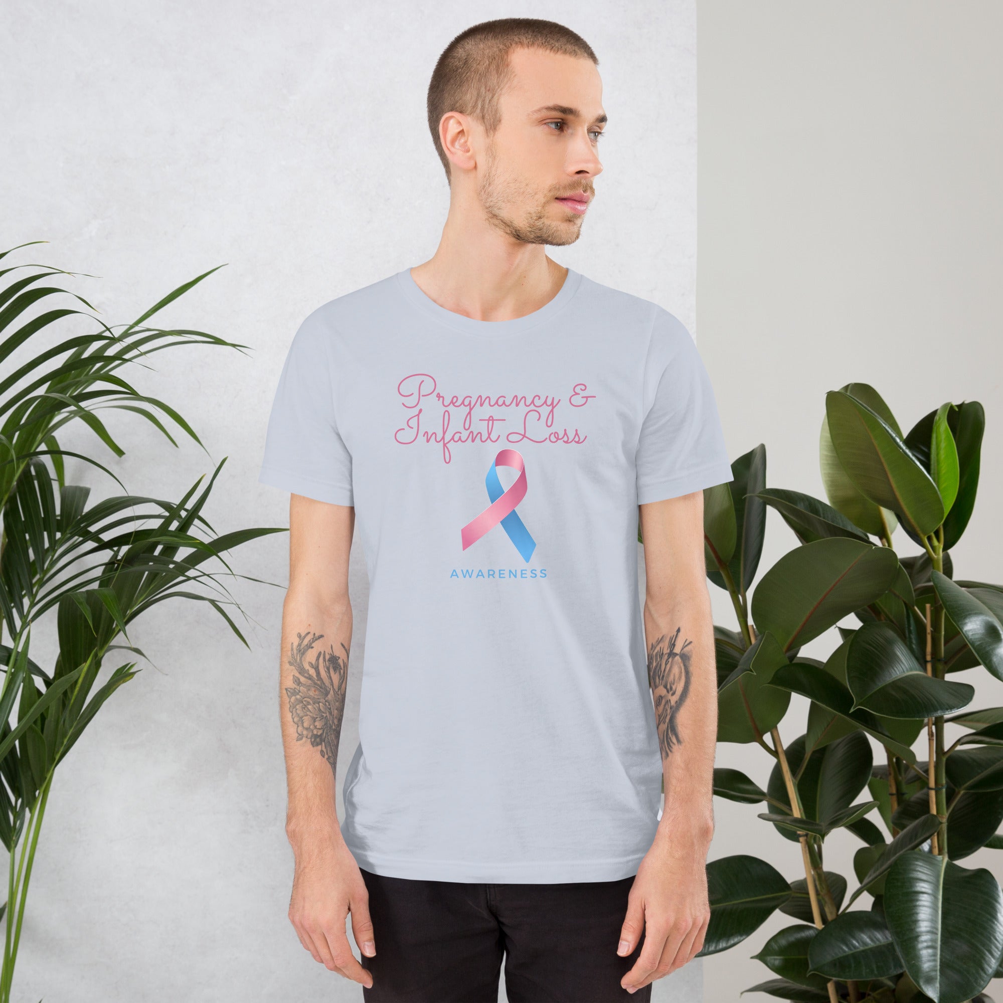 Pregnancy & Infant Loss Awareness Ribbon Unisex T-Shirt - Mari’Anna Tees