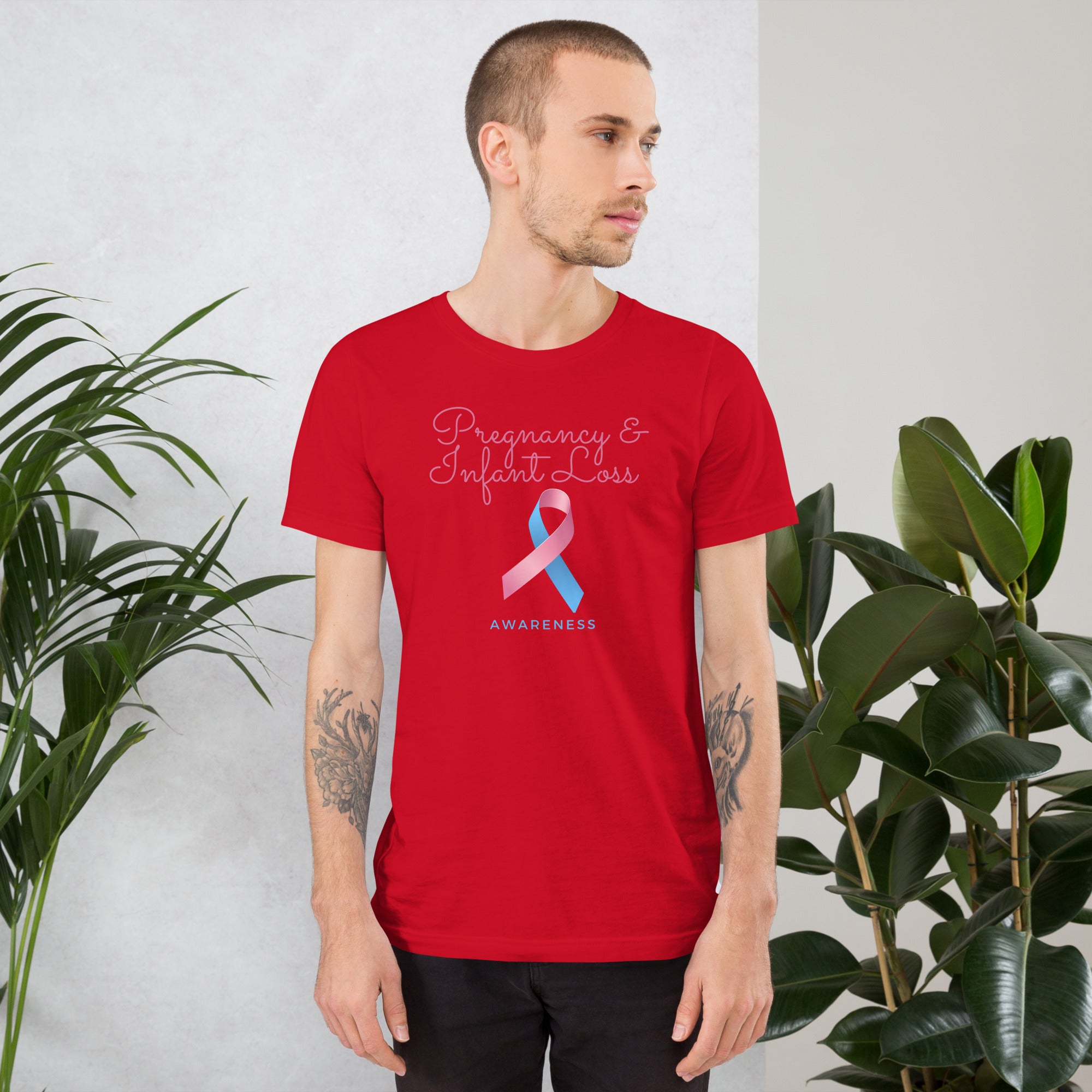 Pregnancy & Infant Loss Awareness Ribbon Unisex T-Shirt - Mari’Anna Tees