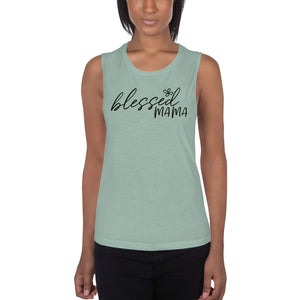 Blessed Mama Ladies’ Muscle Tank