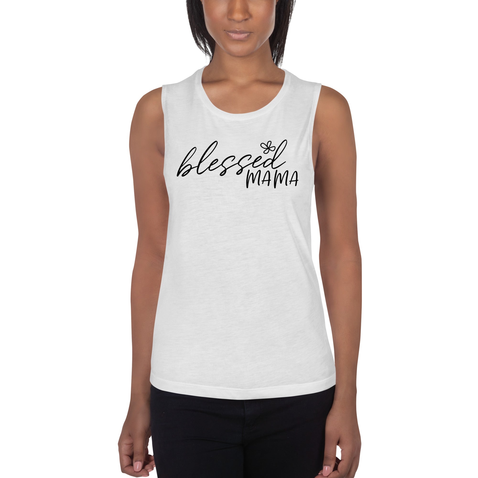 Blessed Mama Ladies’ Muscle Tank