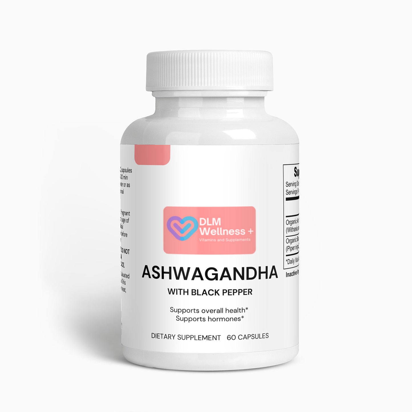 Ashwagandha Supplement 60ct Capsules DLM Wellness +